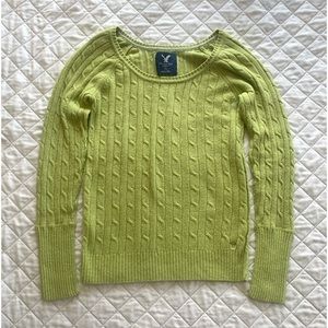 American Eagle Outfitters Lime Green Scoop Neck Sweater